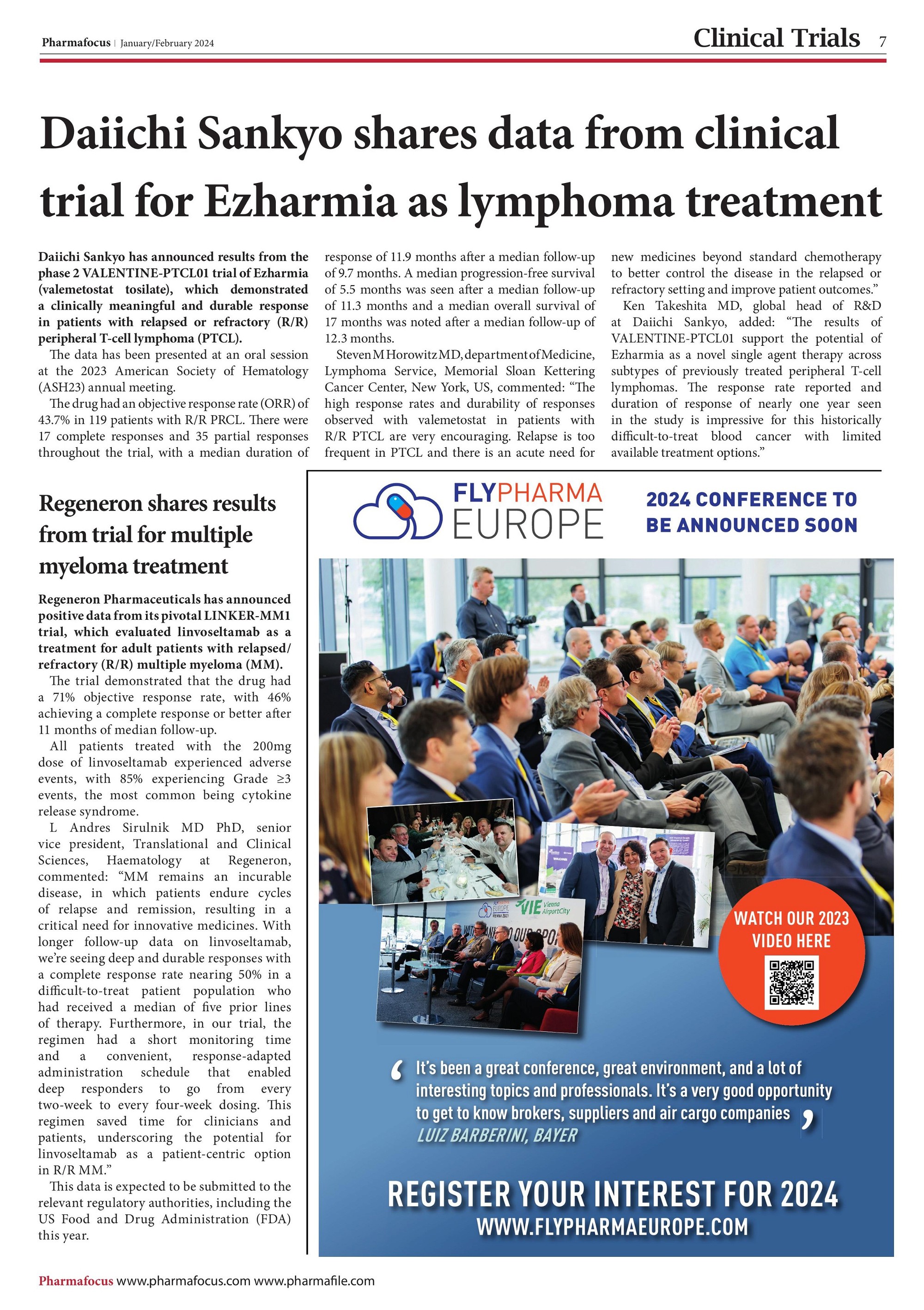 Daiichi Sankyo shares data from clinical trial for Ezharmia as lymphoma 