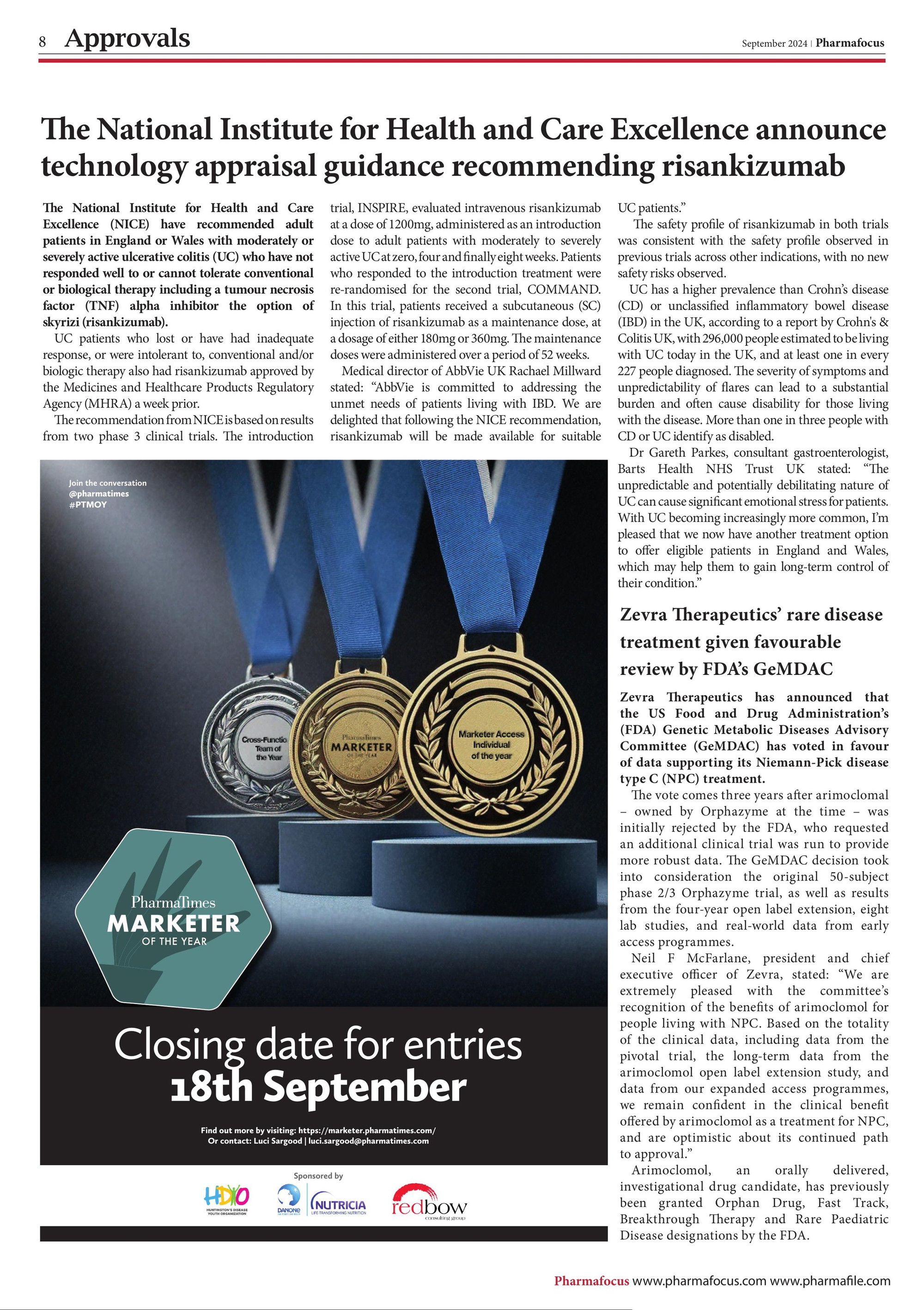 The National Institute for Health and Care Excellence announce ...