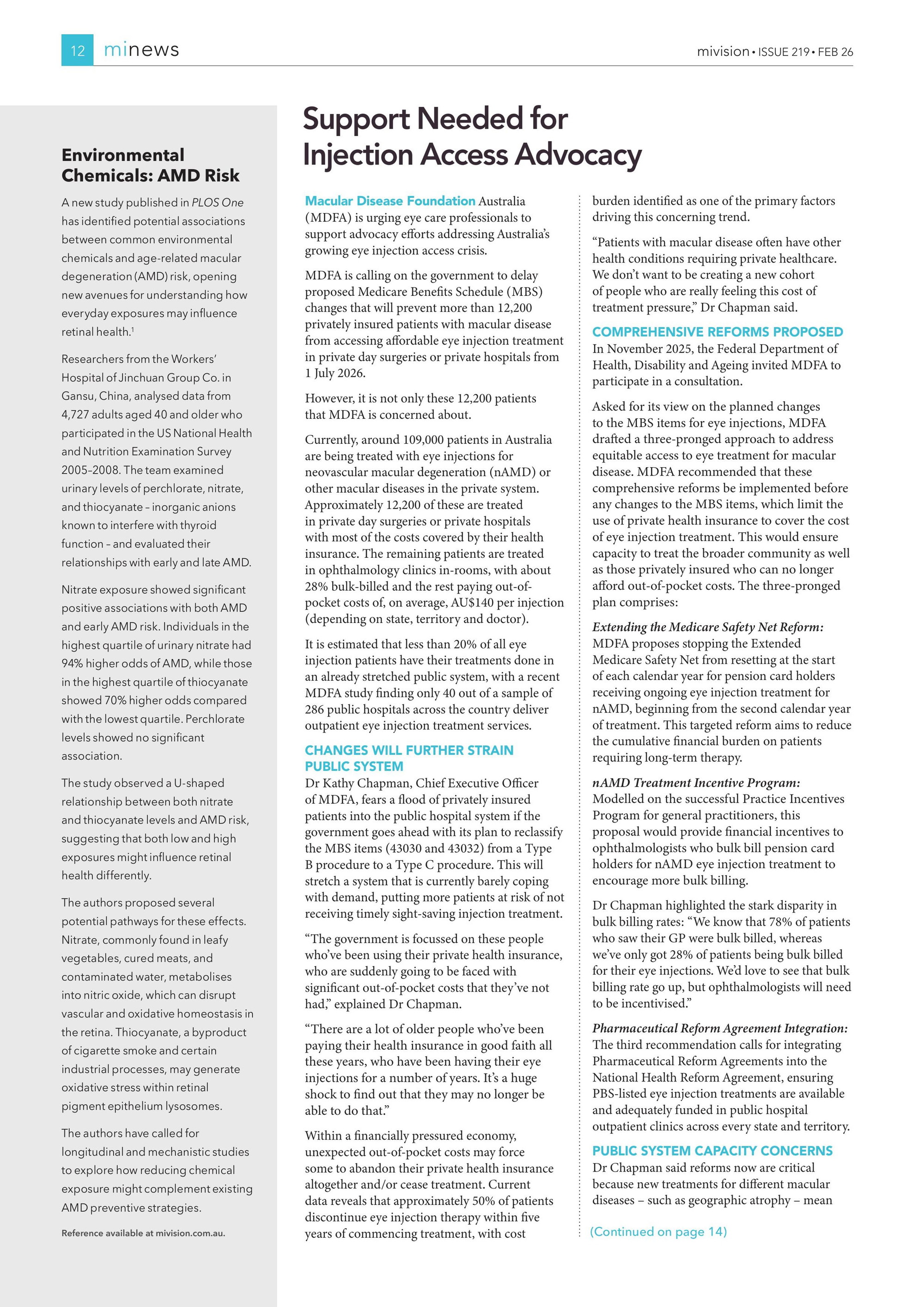 Environmental Chemicals: AMD Risk