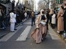 Sidewalk is new catwalk outside Milan fashion shows