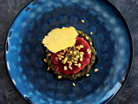 QUANTO È BUONO IL PESTO DI BASILICO CON TARTARE