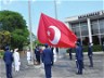 A special prayer and flag-raising ceremony at Nation of Islam headquarters