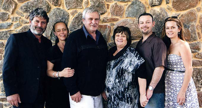 Barry with his wife Maureen and family