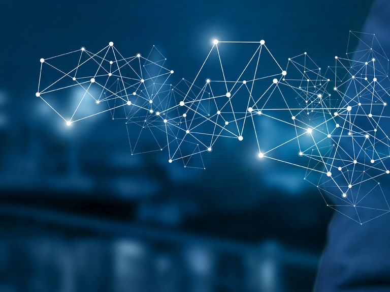 Abstract cyber network background