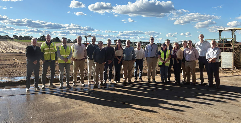 Delegation of Portuguese producers touring a WA vegetable farm