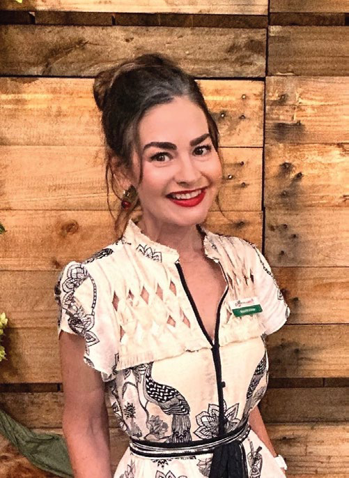 Woman smiling at industry event