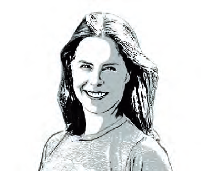 Gezeichnetes Porträt von Elke Schall