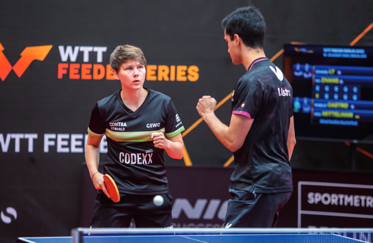Nina Mittelham und Rogelio Castro beim WTT Feeder