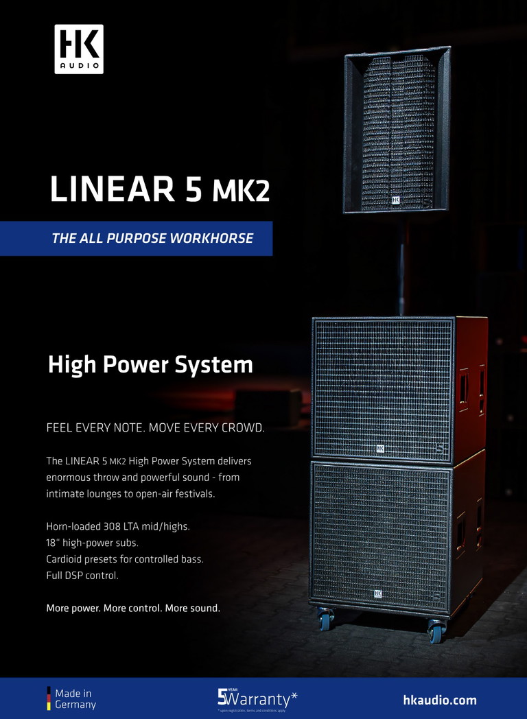Advertisement: HK Audio LINEAR 5 MK2