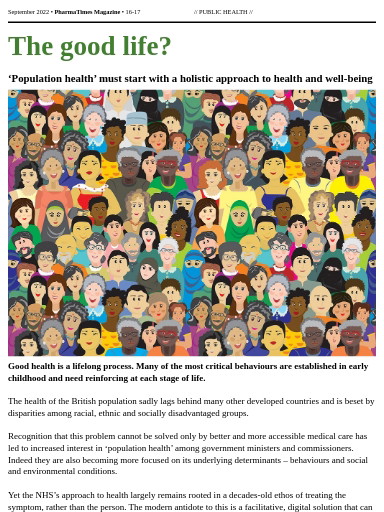 16-17 - PUBLIC HEALTH: The good life?
