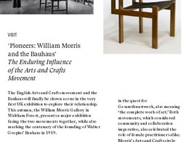 Pioneers: William Morris and the Bauhaus