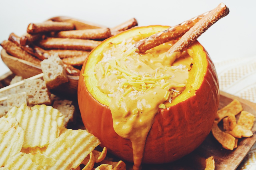 vegan pumpkin cheese fondue | hot for food by Lauren Toyota