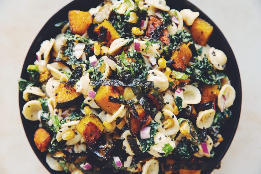 Japanese pasta salad with roasted kabocha | hot for food by Lauren Toyota