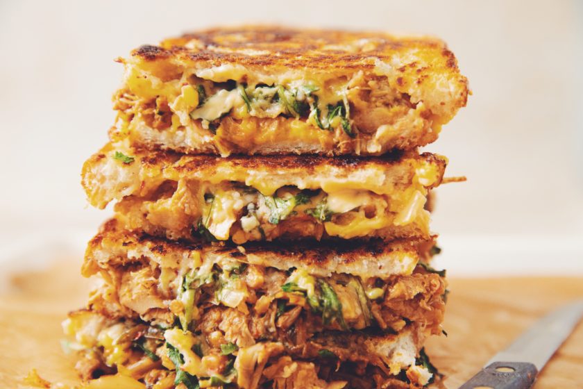 vegan jackfruit kimchi melts | hot for food by Lauren Toyota