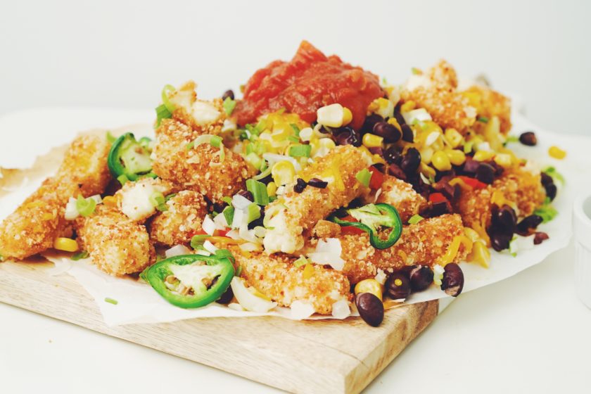 vegan mozza stick nachos | hot for food by Lauren Toyota