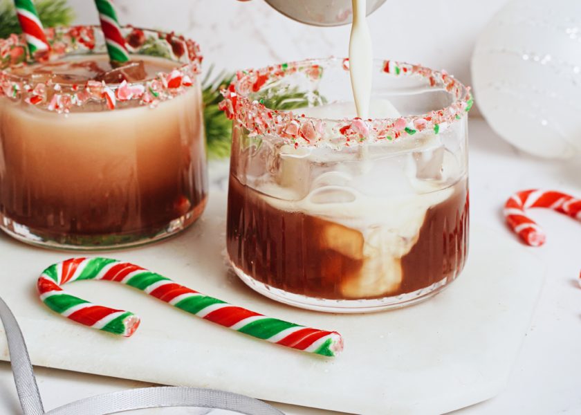 vegan candy cane white russian