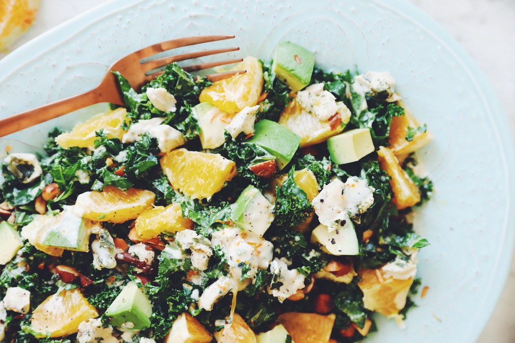 orange, kale, avocado salad | hot for food by Lauren Toyota
