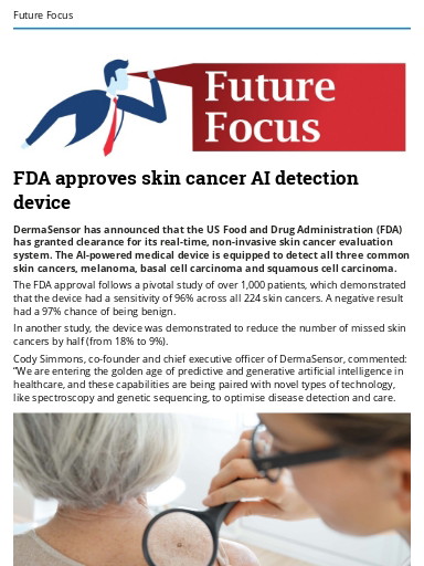 FDA approves skin cancer AI detection device