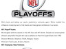 NFL PLAYOFF PREDICTIONS