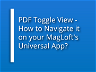 PDF Toggle View - How to Navigate it on your MagLoft's Universal App?