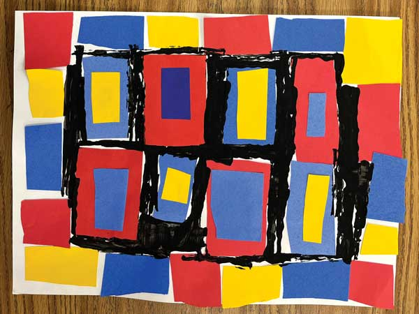 Primary Color Pattern Collage Clipcard: Primary Color Collage