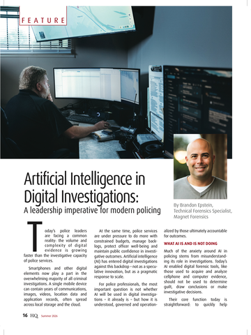Artificial Intelligence in Digital Investigations: A leadership imperative for modern policing