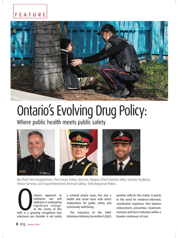 Ontario's Evolving Drug Policy: Where public health meets safety