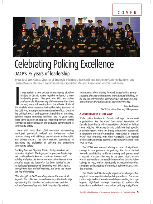 Celebrating Policing Excellence: OACP's 75 years of leadership