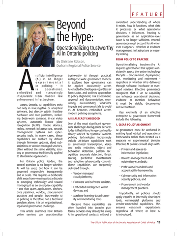Beyond the Hype: Operationalizing trustworthy AI in Ontario policing
