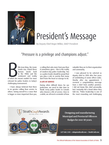 President ’s Message