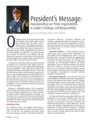 President’s Message:
