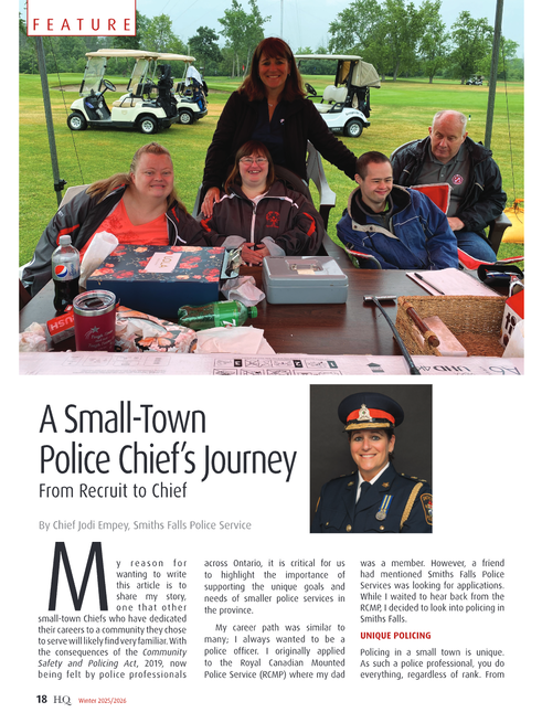 A Small-Town Police Chief’s Journey