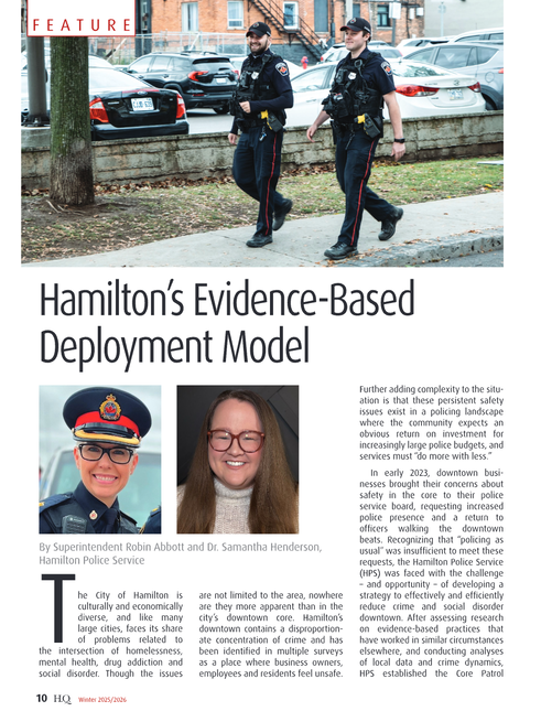 Hamilton’s Evidence-Based Deployment Model