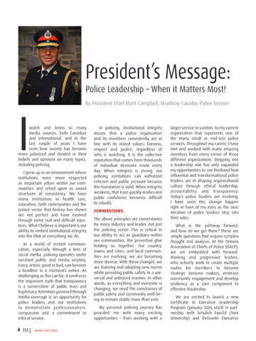 President’s Message: Police Leadership – When it Matters Most!