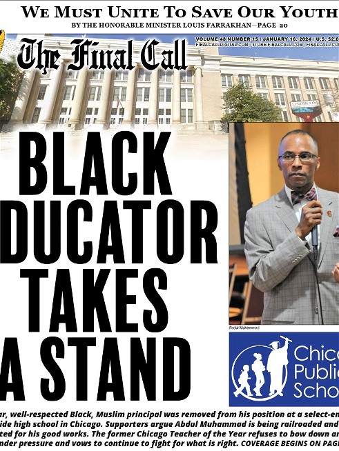 BLACK EDUCATOR TAKES A STAND
